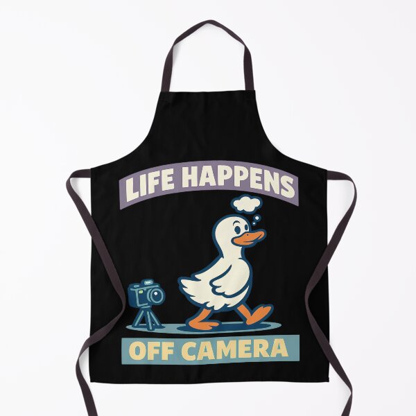 Item preview, Life Happens Off Camera Funny Content Creator Duck designed and sold by TeeTimeTreasure.