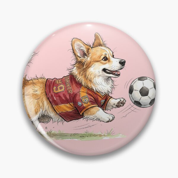 Item preview, Cute Watercolor Corgi Puppy Soccer Player Number 9 Jersey designed and sold by BreezifyDesignStudio.