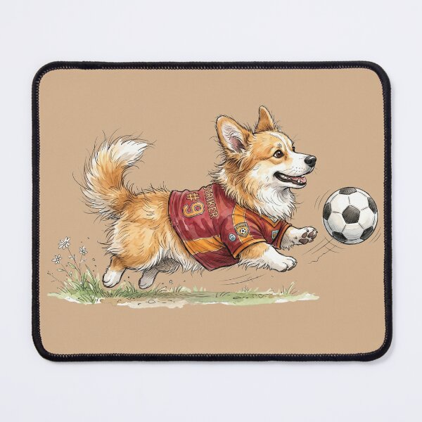 Item preview, Cute Watercolor Corgi Puppy Soccer Player Number 9 Jersey designed and sold by BreezifyDesignStudio.
