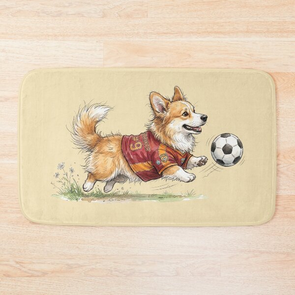 Item preview, Cute Watercolor Corgi Puppy Soccer Player Number 9 Jersey designed and sold by BreezifyDesignStudio.