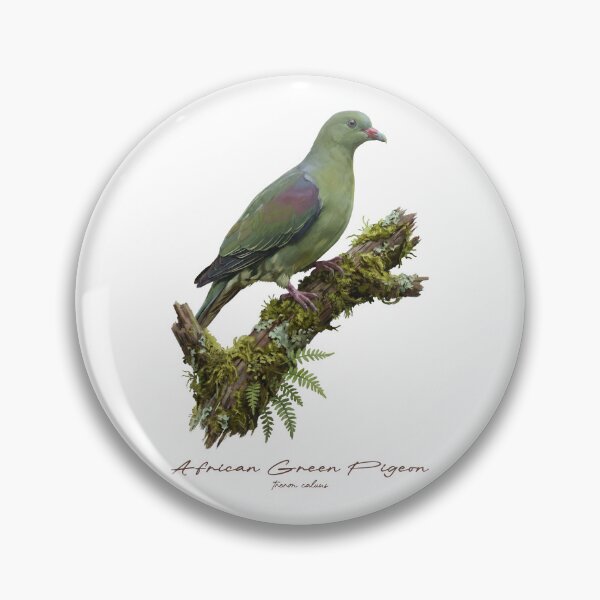 Item preview, African Green Pigeon on Mossy Tree designed and sold by Takeda-art.