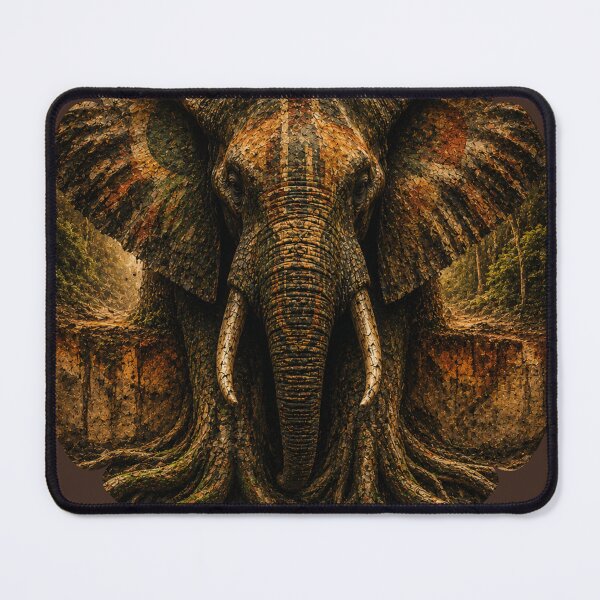 Item preview, Deep Work Engineer Rooted Deep Elephant Mosaic Graphic T-Shirt designed and sold by SavannaStrikes.