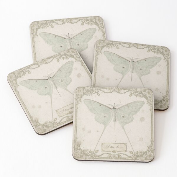 Item preview, Vintage Luna Moth Specimen Plate designed and sold by PictorialWhimsy.