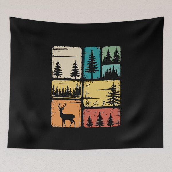 Item preview, vintage forest shiloute art designed and sold by stikrusak.