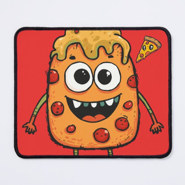 Item preview, A happy monster hugging a giant slice of pizza. designed and sold by TanmayCreates01.