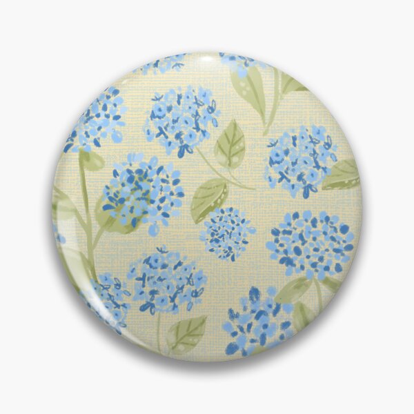 Item preview, Preppy Blue Hydrangea Floral on cream pattern designed and sold by aneladesigns.