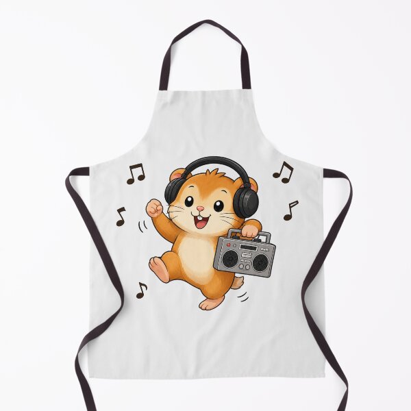 Item preview, Cute Hamster Listening to Music Kawaii Retro Boombox designed and sold by Seculinator.