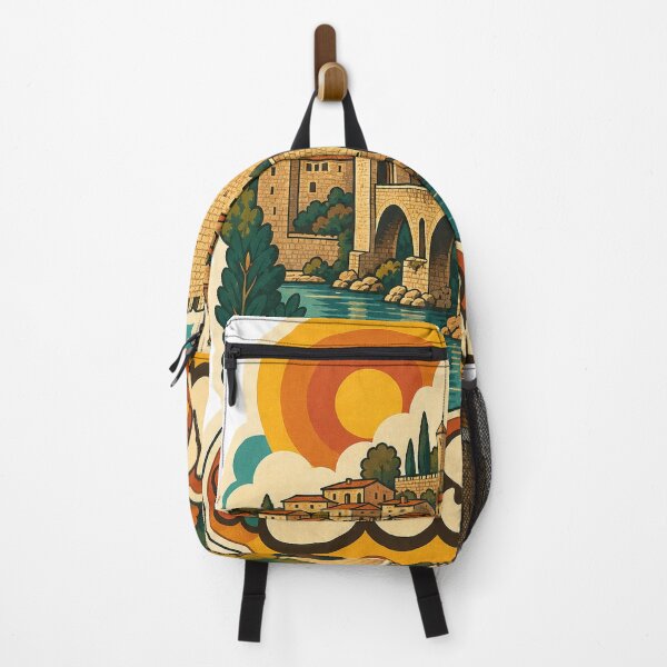 Item preview, Besalu Spain Travel Souvenir - Retro Illustration designed and sold by VisualArtsOasis.