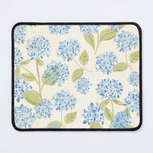 Item preview, Preppy Blue Hydrangea Floral on beige pattern designed and sold by aneladesigns.