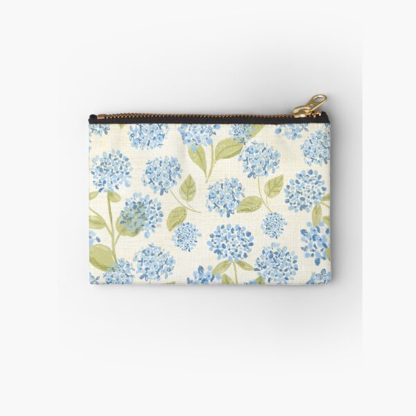 Item preview, Preppy Blue Hydrangea Floral on beige pattern designed and sold by aneladesigns.