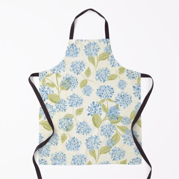 Item preview, Preppy Blue Hydrangea Floral on beige pattern designed and sold by aneladesigns.