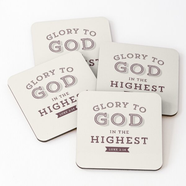 Item preview, Glory to God in the Highest Luke 2:14 Christmas Bible Verse Christian Scripture designed and sold by Blessed Be Your Name.