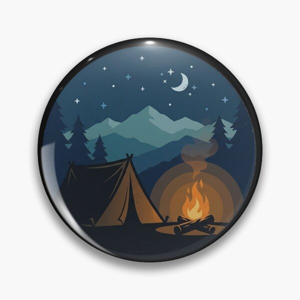 Item preview, Camping Campfire Mountain Night Starry Sky Vibe designed and sold by Yellowriversss.
