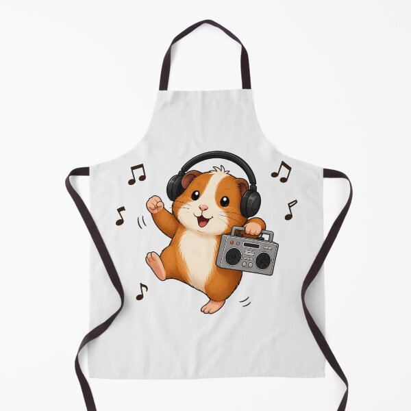 Item preview, Cute Guinea Pig Listening to Music Kawaii Retro Boombox designed and sold by Seculinator.