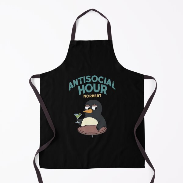 Item preview, Antisocial Hour - Funny Sarcastic Penguin Norbert Martini Dark Humor Cartoon Tee designed and sold by DONT ASK CLUB.