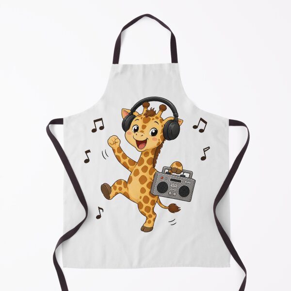 Item preview, Cute Giraffe Listening to Music Kawaii Retro Boombox designed and sold by Seculinator.
