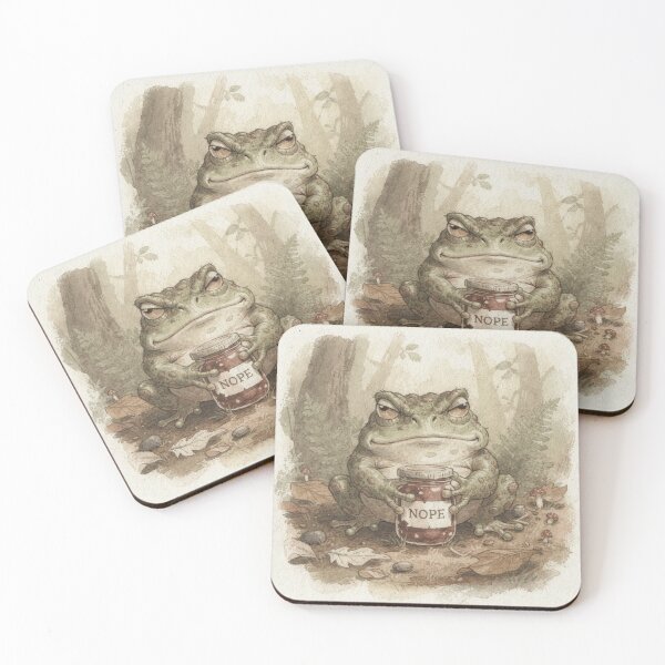 Item preview, Toad Guarding His 'NOPE' Jam Jar designed and sold by PictorialWhimsy.