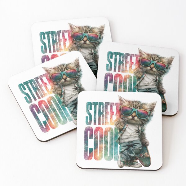 Item preview, Street cool cat skateboarder designed and sold by Tiny-Love ⭐⭐⭐⭐⭐.