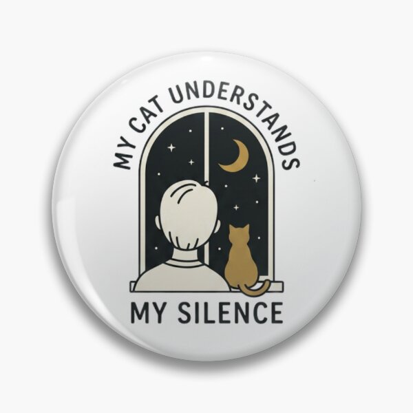 Item preview,  My Cat Understands My Silence Night Window Vintry Off designed and sold by VintryOff.