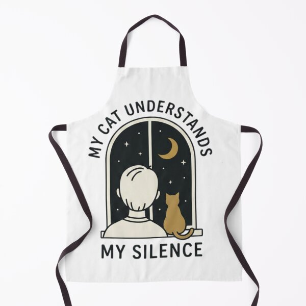 Item preview, My Cat Understands My Silence Night Window Vintry Off designed and sold by VintryOff.