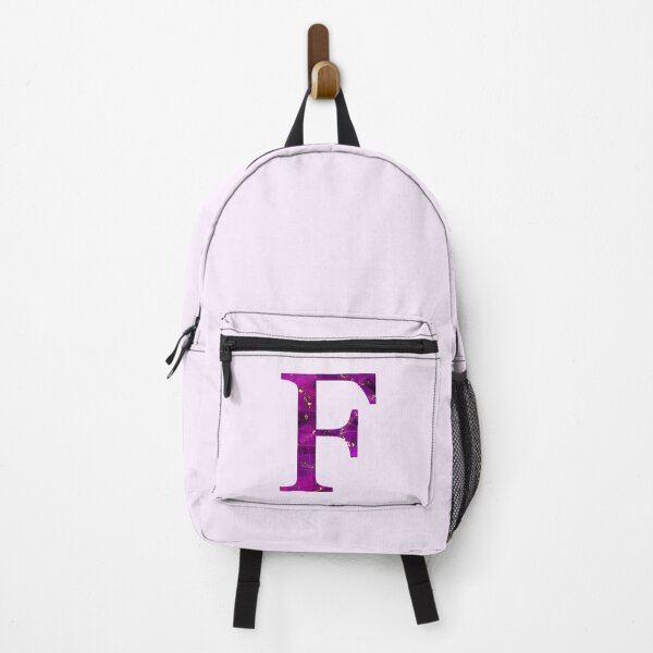Item preview, Monogram letter F in pink color with gold accents, alcohol ink digital art designed and sold by SweetLilith.