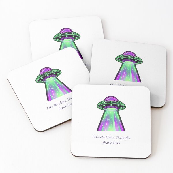 Item preview, Take Me Home There Are People Here Funny Introvert UFO designed and sold by SW Shop.