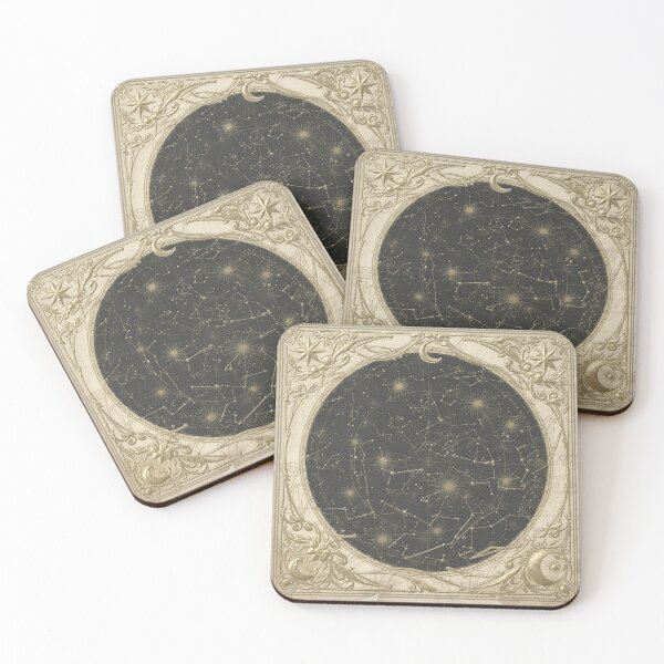 Item preview, Celestial Constellation Chart in Gilt designed and sold by PictorialWhimsy.