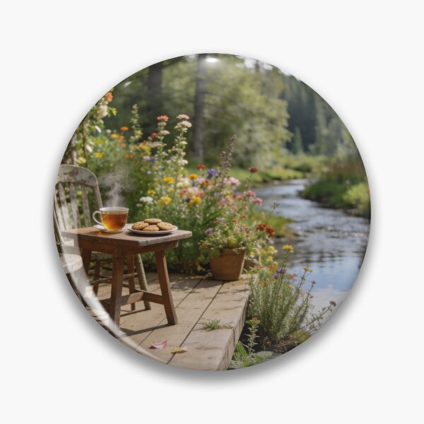 Item preview, Morning Tea on a Creekside Cottage Terrace designed and sold by BlareBlare.