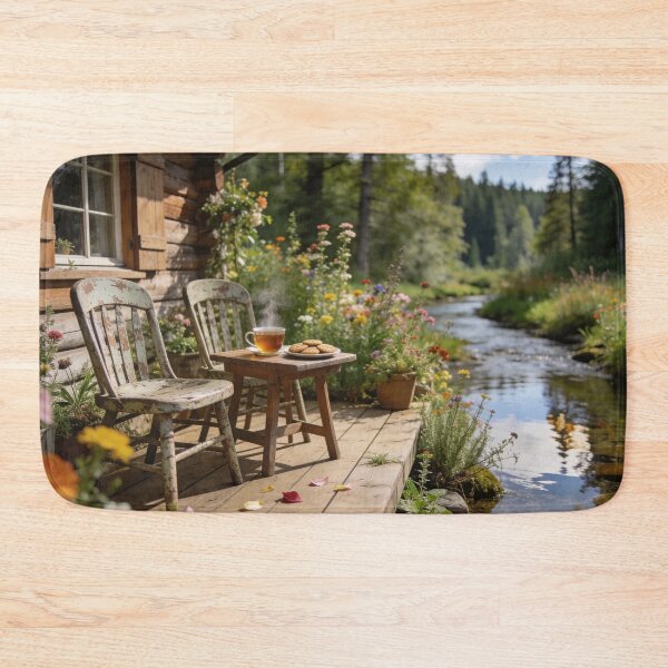 Item preview, Morning Tea on a Creekside Cottage Terrace designed and sold by BlareBlare.