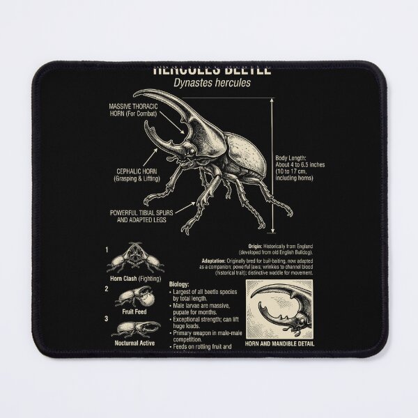 Item preview, Hercules Beetle Scientific Anatomy Biology Animal Lover designed and sold by Kimberley King Art  King Art.