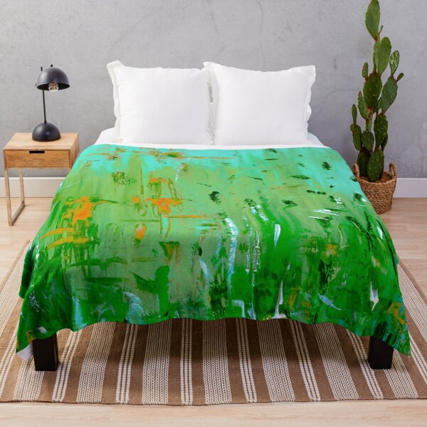 Item preview, Abstract Painting Green Reeds Forest – Oil/Acrylic Texture Modern Nature designed and sold by Giovanna2026.