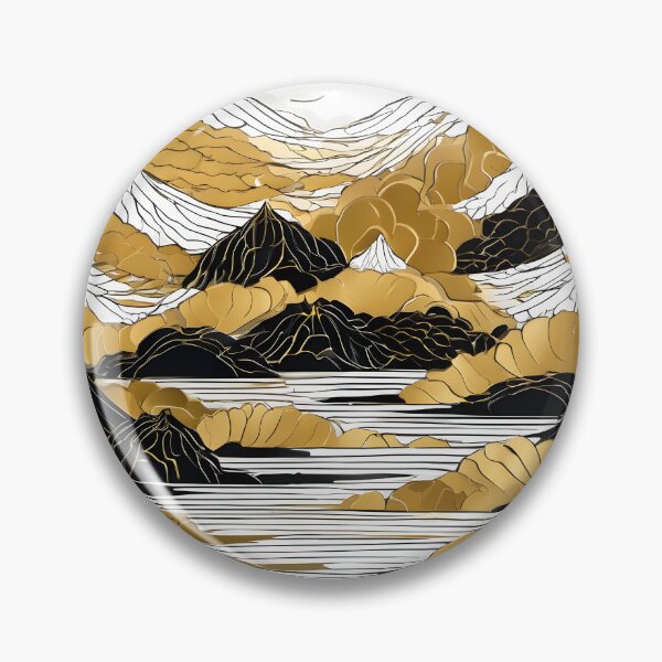 Item preview, Japanese Japanese Traditional Pattern - Traditional gold black Wagara Design designed and sold by KS-PopArtJapan.