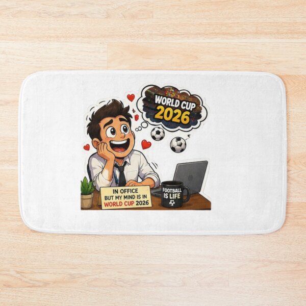 Item preview, In Office But My Mind Is in World Cup 2026 Funny Football designed and sold by Pixanova.