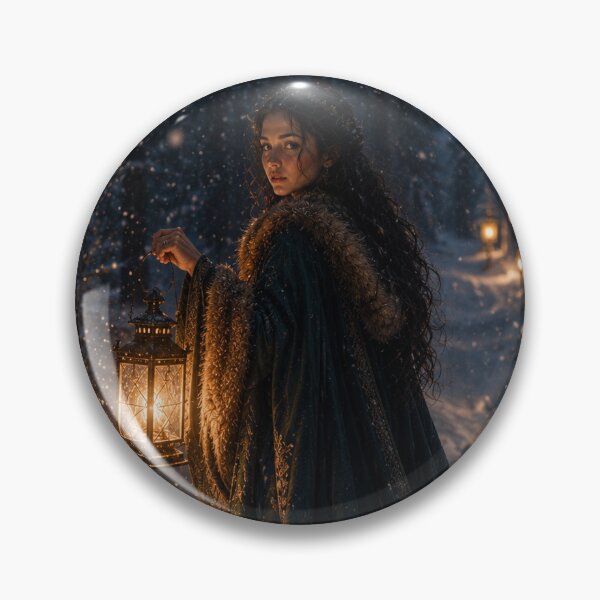 Item preview, Lantern Bearer in the Snowy Forest designed and sold by photoparadise22.