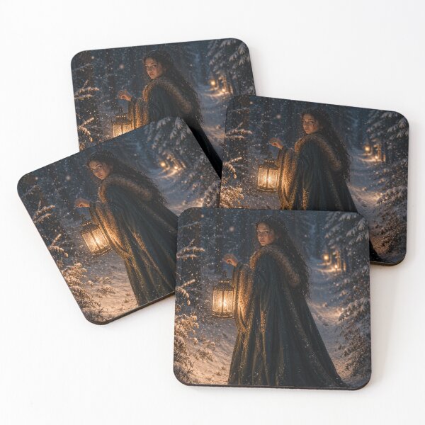 Item preview, Lantern Bearer in the Snowy Forest designed and sold by photoparadise22.