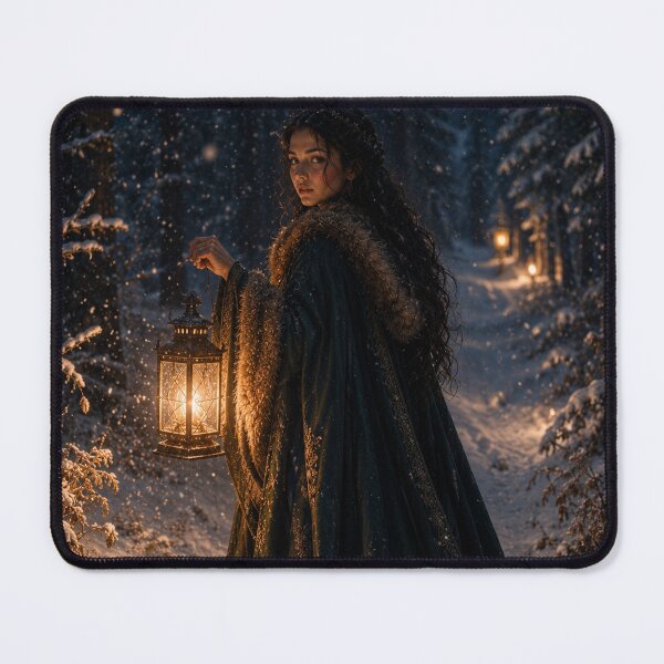Item preview, Lantern Bearer in the Snowy Forest designed and sold by photoparadise22.