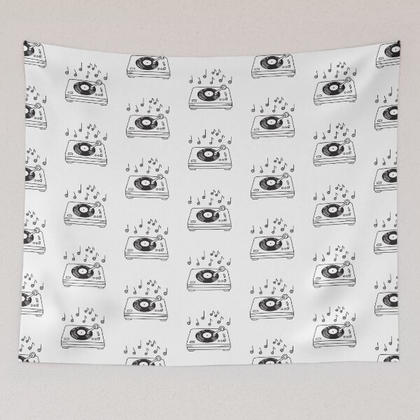 Item preview, Turntable Under Music Symbol Posters designed and sold by rasagamastore.