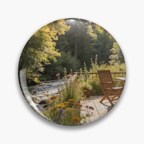 Item preview, Sunlit Woodland Cabin Beside the Flowing Creek designed and sold by BlareBlare.