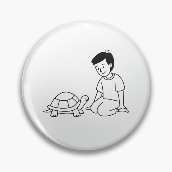 Item preview, Turtle Beside Child Sitting on Ground designed and sold by rasagamastore.