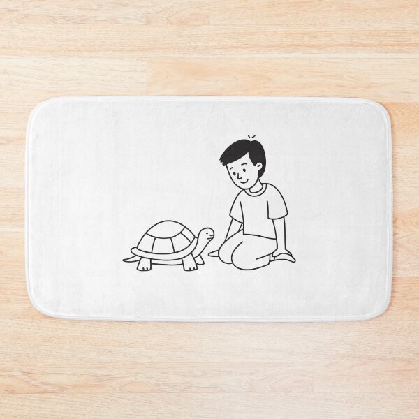 Item preview, Turtle Beside Child Sitting on Ground designed and sold by rasagamastore.