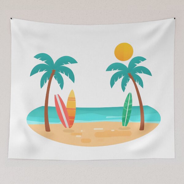 Item preview, Retro Summer Beach Surf and Palms designed and sold by Luna-Flow.