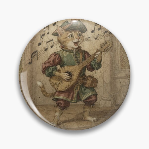 Item preview, Medieval Cat Minstrel designed and sold by PictorialWhimsy.