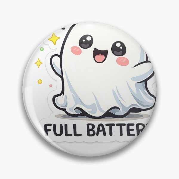 Item preview, Full Battery Ghost Sticker designed and sold by Happy Ghost Studio.