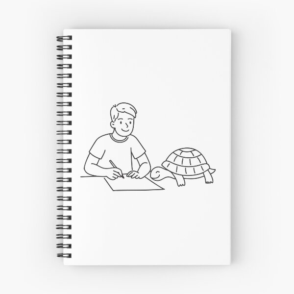 Item preview, Turtle Near Child Drawing at Table designed and sold by rasagamastore.
