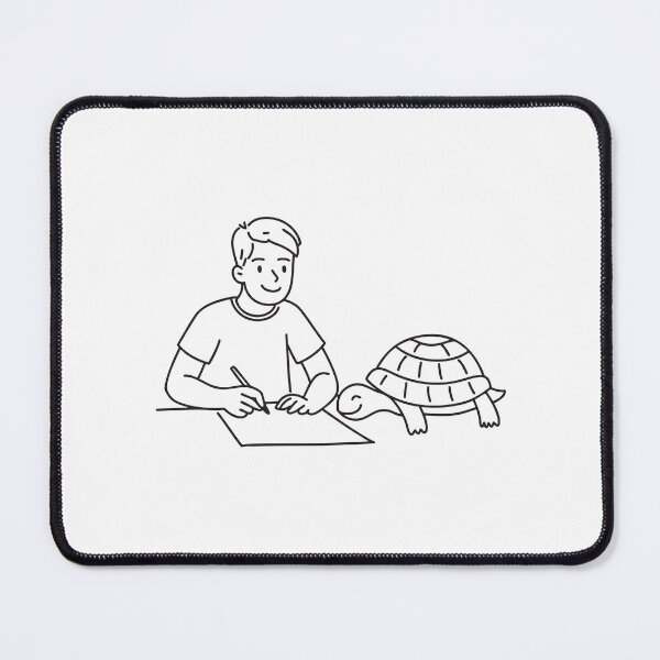 Item preview, Turtle Near Child Drawing at Table designed and sold by rasagamastore.