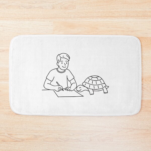 Item preview, Turtle Near Child Drawing at Table designed and sold by rasagamastore.