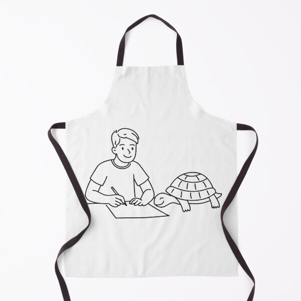 Item preview, Turtle Near Child Drawing at Table designed and sold by rasagamastore.