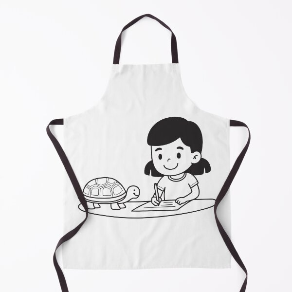 Item preview, Turtle Beside Child Sketching at Table designed and sold by rasagamastore.