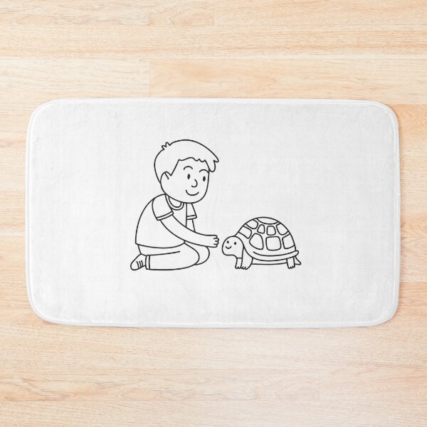 Item preview, Turtle Next to Child Sitting on Floor designed and sold by rasagamastore.