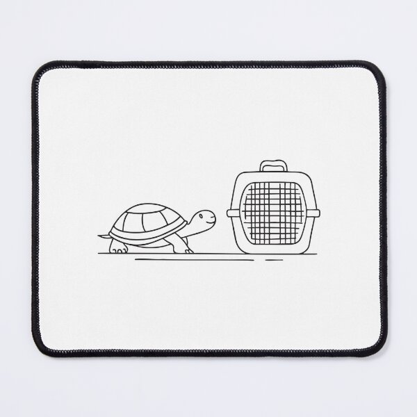 Item preview, Turtle Beside Pet Carrier on Floor designed and sold by rasagamastore.